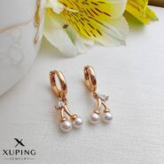گوشواره گیلاسی مرواریدی ژوپینگ