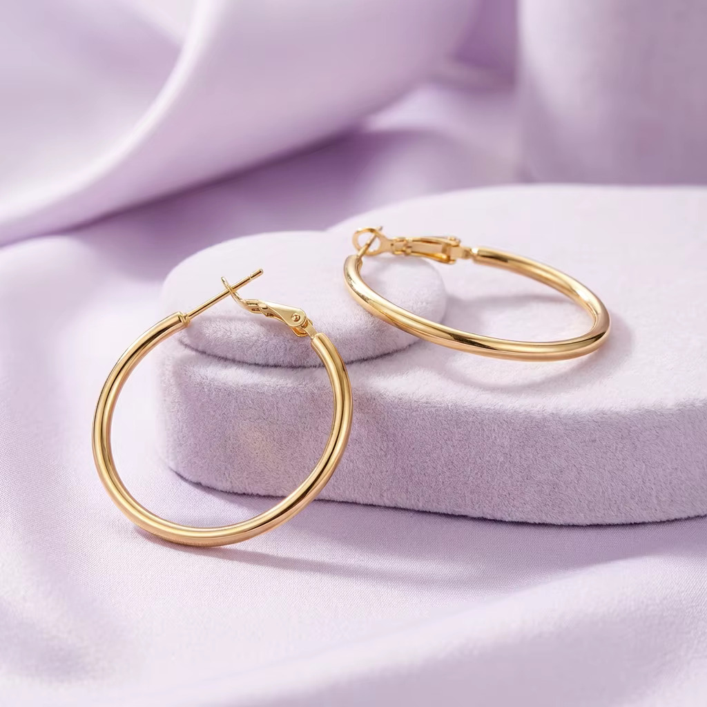 گوشواره حلقه ای بزرگ ژوپینگ گوشواره حلقه ای بزرگ ژوپینگ