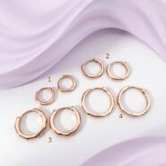 گوشواره حلقه ای طرح مینیمال ژوپینگ
