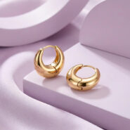 گوشواره حلقه ای هندسی طرح گرد ژوپینگ