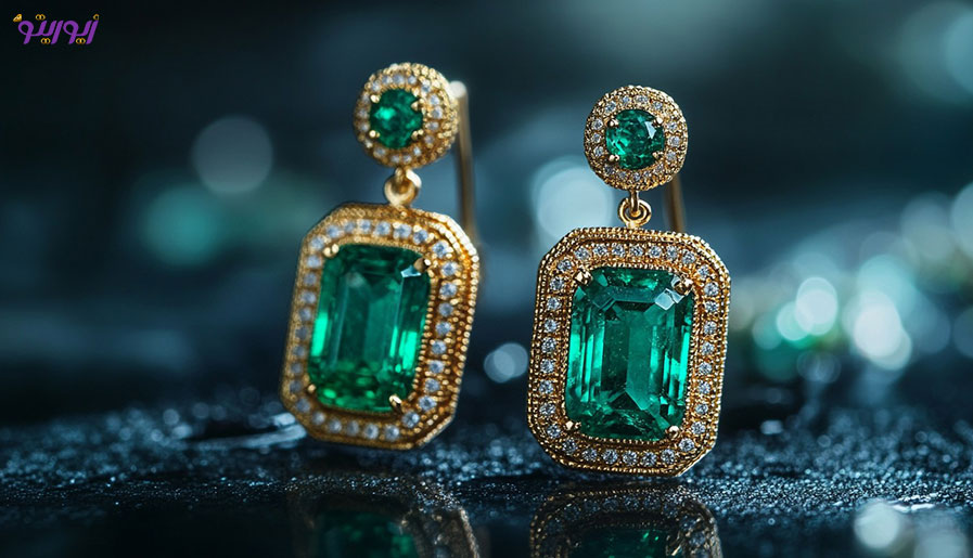 گوشواره ژوپینگ اصل با طراحی براق و کیفیت بالا مناسب برای هر موقعیت و لباس