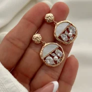 گوشواره صدفی جواهری ژوپینگ