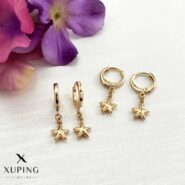گوشواره حلقه ای طرح ستاره آویز ژوپینگ